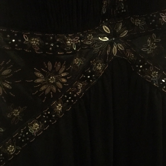 (12) SUE WONG Nocturne Maxi Halter Embellished Dress - Picture 3 of 10